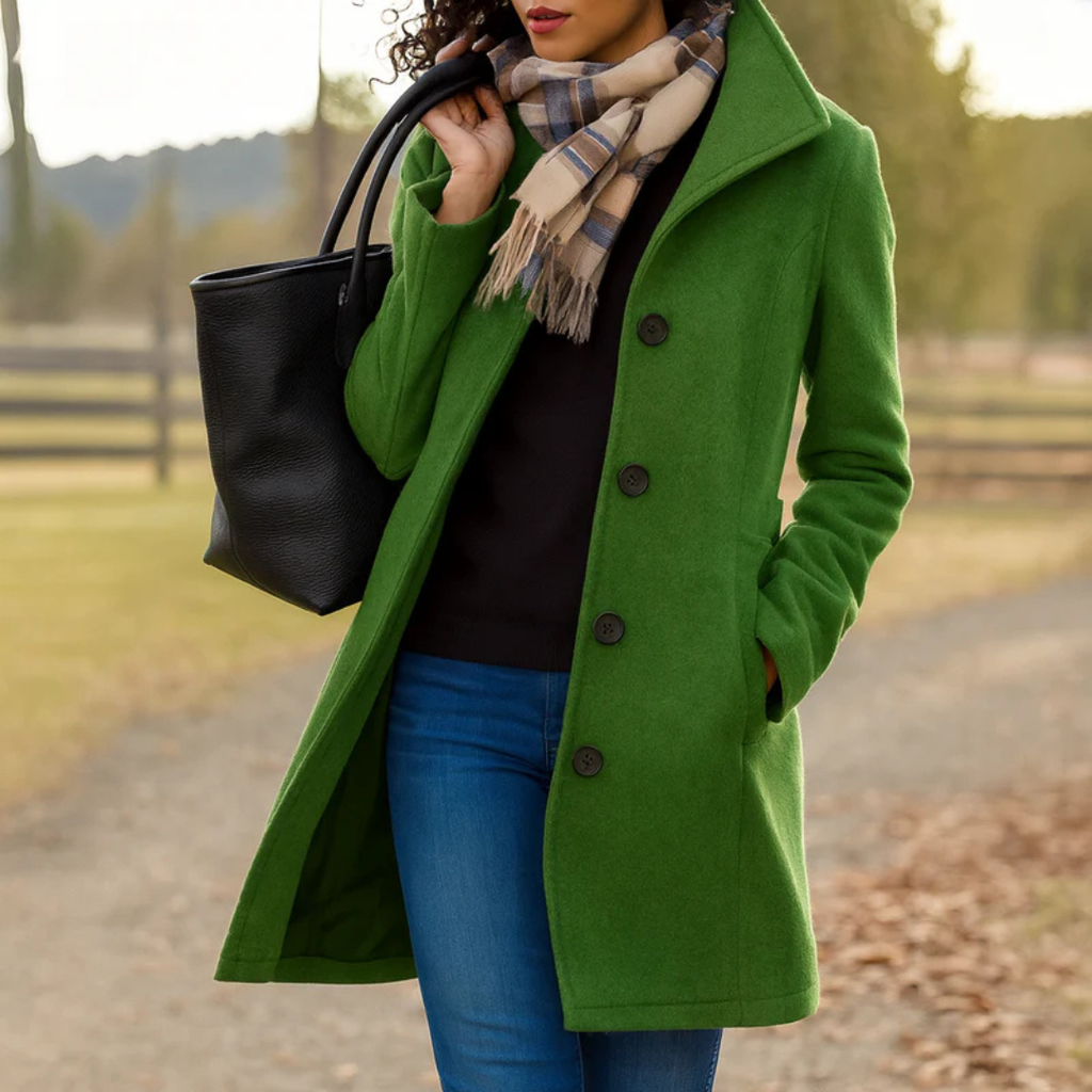 Damenmantel mit klassischem Schnitt und Knopfdetails | M&G - 5 - Modeglanz