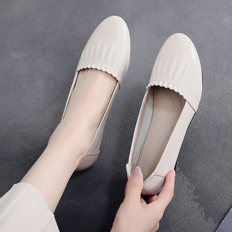 Klassische Leder-Loafer in Weiß