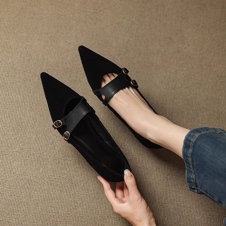 Französische Ballerinas in Schwarz