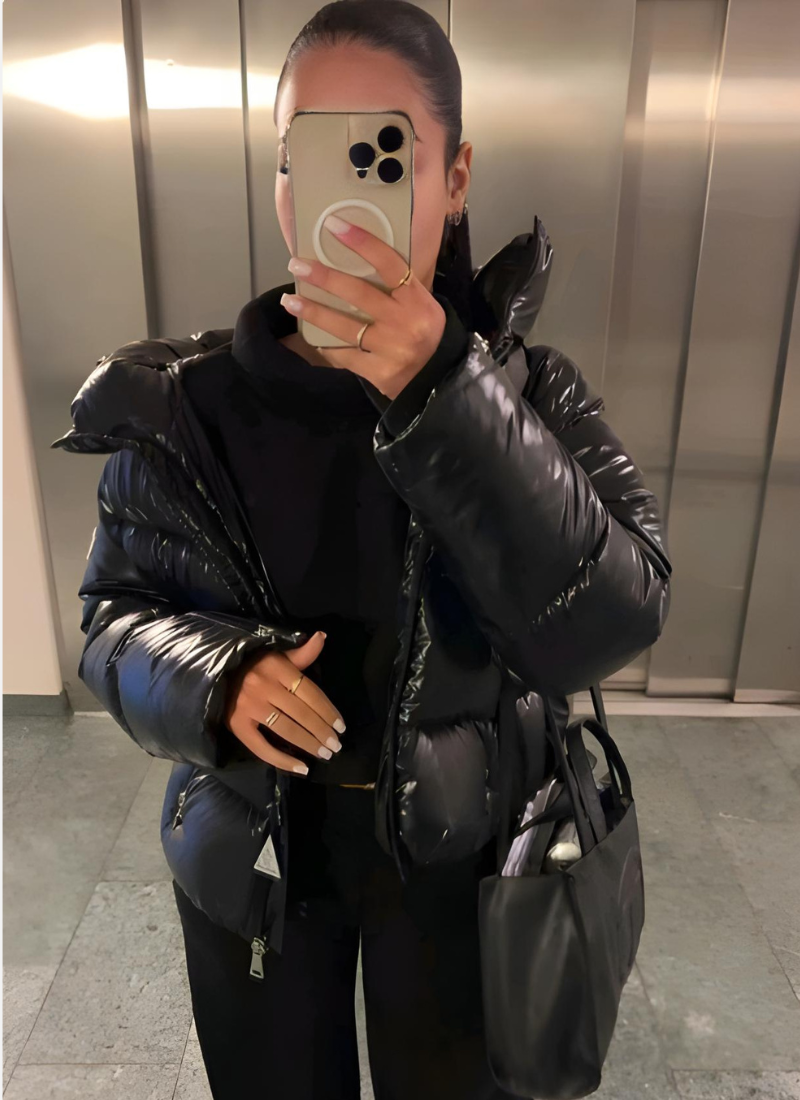 Damen Oversize Pufferjacke mit Großer Kapuze für den Winter | M&G