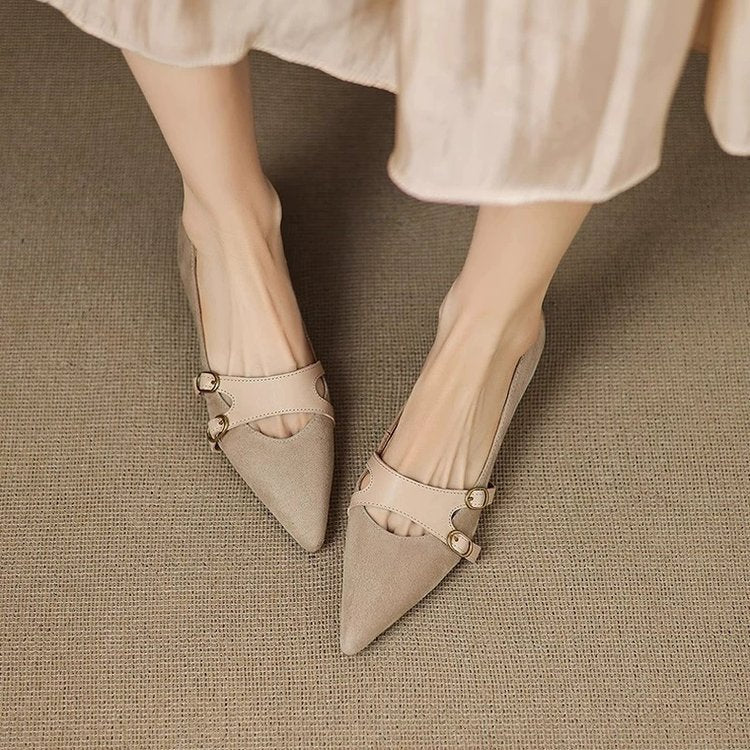 Französische Ballerinas in Apricot