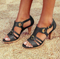 Elegante Sandalette mit hohem Absatz in Schwarz
