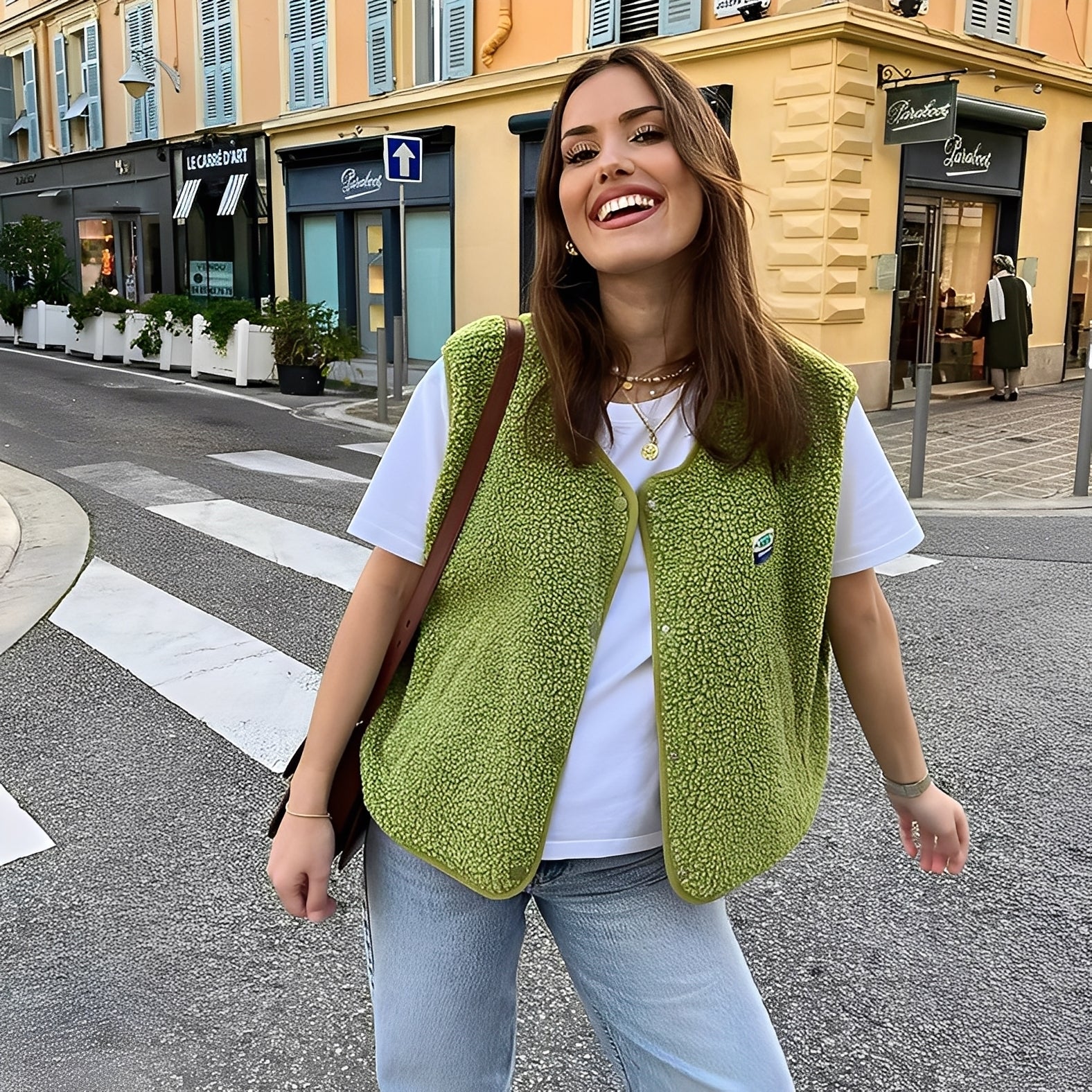 Damen Fleeceweste mit Knopfleiste und Taschen | M&G