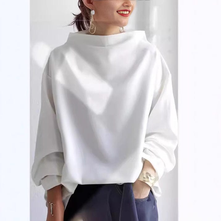 Eleganter Damen Pullover mit Modernem Faltkragen | M&G